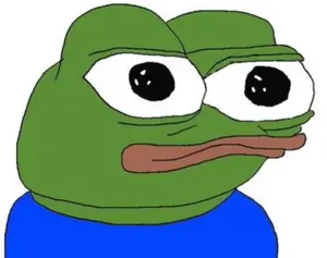 apu, pepe, amphibian, animal, black eyes, blue shirt, closed mouth, frog, green skin, half body