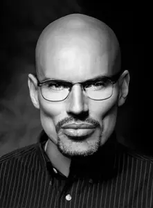 gigachad, walter white, unknown, irl soyjaks, 1soyjak, bald, beard, closed mouth, clothes, desert