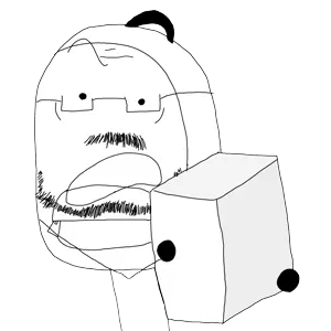 my name is not backpack, unknown, useful soys, 1soyjak, almost full body, angry, backpack, bald, beard, black eyes
