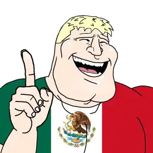meximutt, mexiaryan, blonde hair, buff, closed eyes, clothes, finger, flag, hair, hand