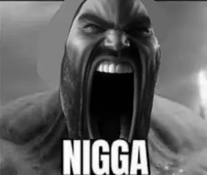 gigachad, gigayell, hulk, gigachaded, angry, beard, black eyes, black hair, buff, gaping mouth