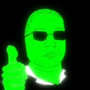kimjak, glowie, asian, black background, cia nigger, closed mouth, costume, glasses, glowie, glowing