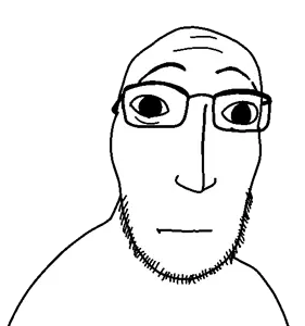 unknown, xylophono, 1soyjak, bald, black eyes, closed mouth, forehead lines, glasses, half body, long nose