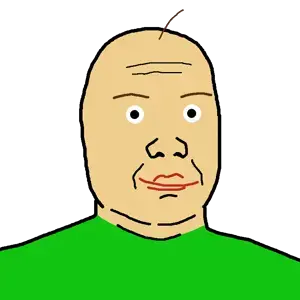 baldi, kimjak, 1soyjak, bald, closed mouth, green shirt, lips, looking at you, no beard, no glasses