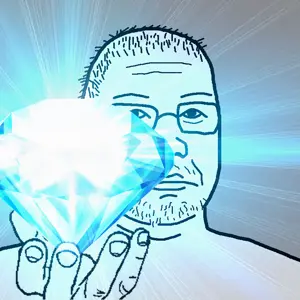 kimjak, 1soyjak, aliased, asian, closed mouth, finger, gem, gemerald, glasses, glistening