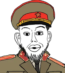 nojak, noejak, 1soyjak, big lips, cap, clothes, communism, ear, ears, front view