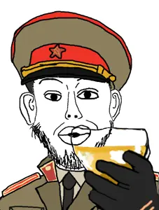 nojak, noejak, 1soyjak, alcohol, cap, cheers, clothes, communism, drink, ear