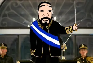 feraljak, meximutt, arabmutt, 1soyjak, animated, beard, black hair, brown eyes, cap, clothes