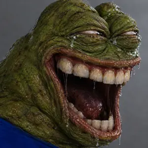 pepe, pepelaugh, 1nas, amphibian, animal, big lips, blue shirt, frog, green skin, kekking