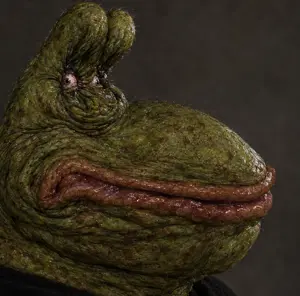 pepe, pepelaugh, 1nas, amphibian, animal, big lips, closed mouth, clothes, frog, green skin