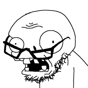 unknown, zombiejak, sunday edition, 1soyjak, big eyes, glasses, head, no nose, open mouth, rotten teeth