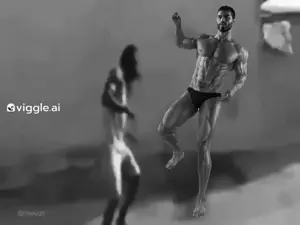 gigachad, africa, beard, black hair, black man, black skin, buff, fight, fighting, full body