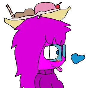 femquote, banana, banana split, banana split ice cream, blue eyes, blue glasses, blush, blush lines, blushes, cherry