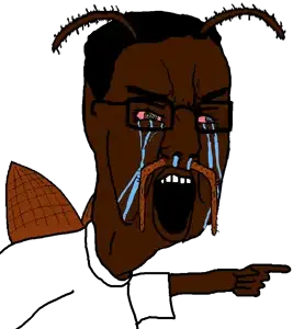 chudjak, 1soyjak, angry, animal, antenna, antennae, arm, big lips, black eyes, black hair