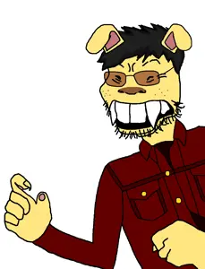 soykio kid, 1soyjak, angry, animal, asian, black eyes, black hair, buck teeth, claw, clothes