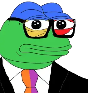 jager, pepe, amphibian, animal, black eyes, closed mouth, clothes, frog, glasses, lips