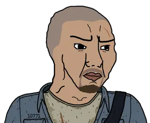 james earl cash, chudjak, soyak, chuddy soyak, 1soyjak, bald, beard, bushy eyebrows, jacket, lips