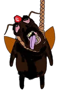 bernd, brunetto, 1soyjak, ack, animal, black hair, black skin, bloodshot eyes, blue tongue, brown skin