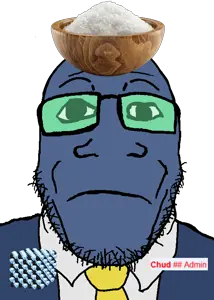 markiplier soyjak, grinlook poggers, 1soyjak, admin, bald, blue skin, closed mouth, clothes, fat, front view