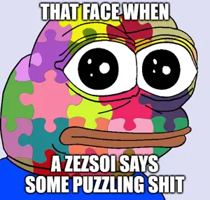 pepe, zez, amphibian, animal, autism, frog, looking at you, meme, puzzle, puzzle piece