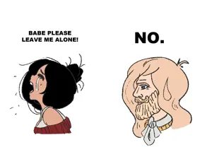 coco schoppenboer, maya schoppenboer, yes chad, beard, black hair, blonde hair, blue eyes, closed eyes, crying, full beard