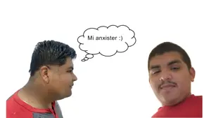 pepsijak, irl soyjaks, black eyes, black hair, chubby, closed mouth, fat, front view, hair, half body