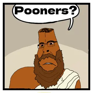 cobson, hornyson, soyjaks?, 1soyjak, bald, beard, biting lip, buff, cinnamon stick, closed mouth