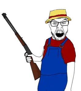 feraljak, 1soyjak, angry, bald, black eyes, clothes, crazed, farm, farmer, farmers