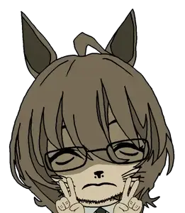 agnes tachyon, honse, catse, 1soyjak, animal, anime, cat, cat ears, cat nose, closed eyes