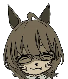 agnes tachyon, honse, catse, 1soyjak, animal, anime, cat, cat ears, cat nose, closed eyes