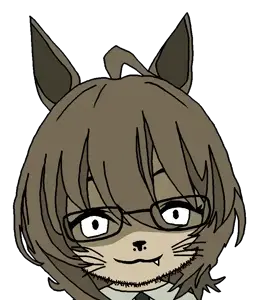 agnes tachyon, honse, catse, 1soyjak, animal, anime, cat, cat ears, cat nose, closed mouth