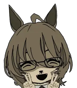 agnes tachyon, honse, 1soyjak, animal, anime, cat, cat ears, cat nose, closed eyes, cowlick
