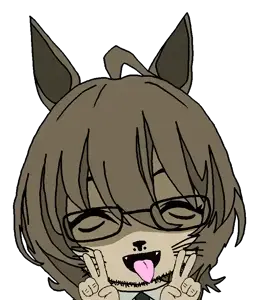 agnes tachyon, honse, 1soyjak, animal, anime, cat, cat ears, cat nose, closed eyes, cowlick