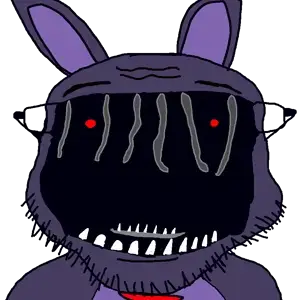 withered bonnie, coinjak, 1soyjak, 2eyes, animatronic, black glasses, bonnie (fnaf), bowtie, ear, facial hair