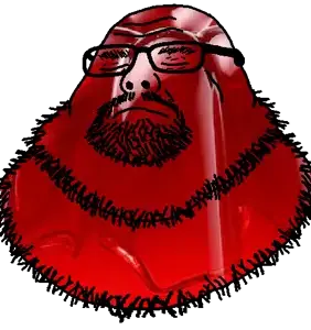 neckbeardjak, jelly, 1soyjak, bald, closed eyes, closed mouth, fat, front view, full body, glasses