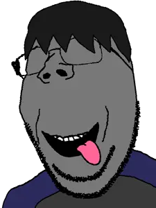norman foster nolan, gapejak, natejak, zany, black hair, glasses, gray skin, hair, nophonobooru, open mouth