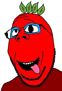 gapejak, wholesome soyjak, zany, 1soyjak, bald, black eyes, brootal, eyebrows, glasses, leaf