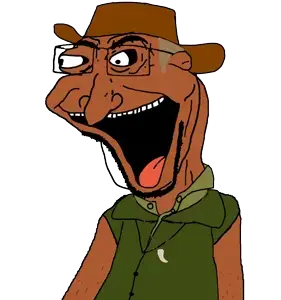 australian shitposter, disturbingjak, 1soyjak, 4chan meme, 4cuck, almost full body, australia, black eyes, brown skin, clothes