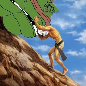 crying wojak, pepe, wojak, black eyes, buff, closed mouth, cloud, crying, drawn background, full body