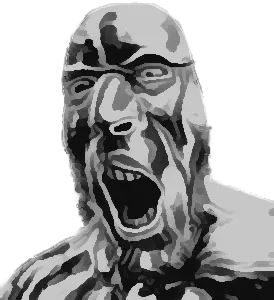 silver surfer, cobson, 1soyjak, abstract, angry, avant-garde, bushy eyebrows, glasses, gray skin, hair