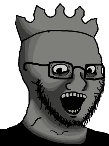 soyak, soyak (crazed), 1soyjak, black eyes, crazed, creepypasta, glasses, gray skin, looking at you, no wrinkles