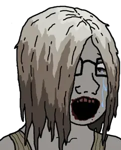 witch (left 4 dead), soyak, female soyak, soyak (crying) 2, femjak, 1soyjak, blood, bloodied teeth, clothes, crying