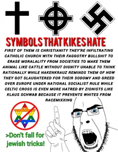 cobson, modern cobson, 1soyjak, bald, beard, blue eyes, celtic cross, christian cross, christianity, english text