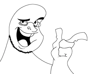 larry, 1soyjak, bald, black eyes, channel awesome, fact hunt, fat, glasses, guru larry, half body