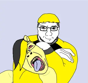 bernd, soyak, soyak (smug), soyak front, the weak should fear the strong, 2soyjaks, anarcho-capitalism, ancap, animal, blonde hair