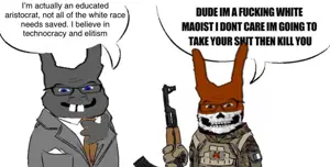 squirreljak, ak-47, animal, assault rifle, big teeth, blue eyes, bone, bones, brown eyes, bulletproof vest