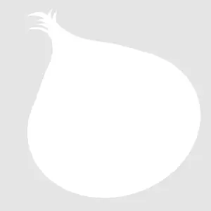soyak, the soybooru logo, bald, closed eyes, closed mouth, food, gray background, icon, logo, no beard