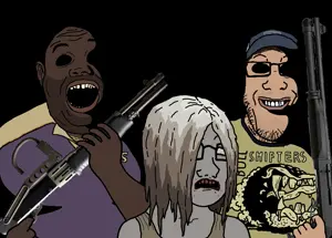 coach (left 4 dead), ellis (left 4 dead), witch (left 4 dead), alicia, markiplier soyjak, soyak, female soyak, grinplier, soyak (concerned), femjak