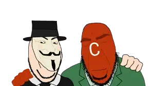 cobson, gapejak, modern cobson, wholesome soyjak, no more brother wars, 2soyjaks, anonymous, bald, black eyes, closed mouth