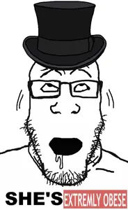markiplier soyjak, neutralplier, its over, bbw, closed eyes, clothes, drool, esl, fat, female